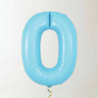 Pastel Blue Foil Number Balloons (34” Helium-Filled) 0 The Party Hut | Balloons, Fancy Dress & Party Supplies Cheltenham