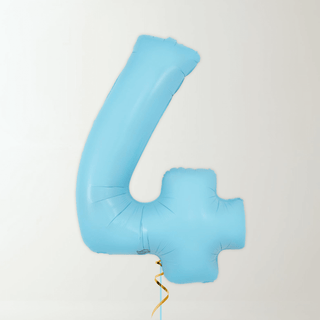 Pastel Blue Foil Number Balloons (34” Helium-Filled) 4 The Party Hut | Balloons, Fancy Dress & Party Supplies Cheltenham