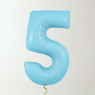 Pastel Blue Foil Number Balloons (34” Helium-Filled) 5 The Party Hut | Balloons, Fancy Dress & Party Supplies Cheltenham