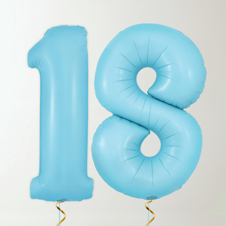 Pastel Blue Foil Number Balloons (34” Helium-Filled) 18 The Party Hut | Balloons, Fancy Dress & Party Supplies Cheltenham