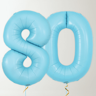Pastel Blue Foil Number Balloons (34” Helium-Filled) 80 The Party Hut | Balloons, Fancy Dress & Party Supplies Cheltenham