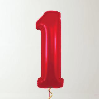 Red Foil Number Balloons (34” Helium-Filled) 1 The Party Hut | Balloons, Fancy Dress & Party Supplies Cheltenham