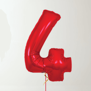 Red Foil Number Balloons (34” Helium-Filled) 4 The Party Hut | Balloons, Fancy Dress & Party Supplies Cheltenham