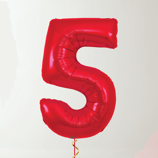 Red Foil Number Balloons (34” Helium-Filled) 5 The Party Hut | Balloons, Fancy Dress & Party Supplies Cheltenham
