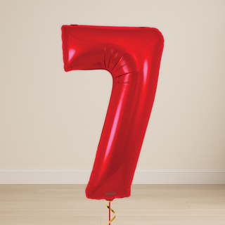 Red Number Balloons | Foil, 34"