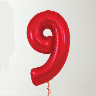 Red Foil Number Balloons (34” Helium-Filled) 9 The Party Hut | Balloons, Fancy Dress & Party Supplies Cheltenham