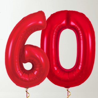 Red Foil Number Balloons (34” Helium-Filled) 60 The Party Hut | Balloons, Fancy Dress & Party Supplies Cheltenham