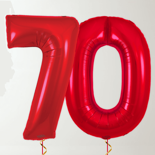 Red Foil Number Balloons (34” Helium-Filled) 70 The Party Hut | Balloons, Fancy Dress & Party Supplies Cheltenham