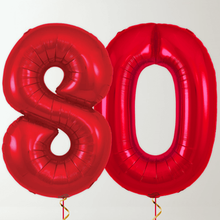 Red Foil Number Balloons (34” Helium-Filled) 80 The Party Hut | Balloons, Fancy Dress & Party Supplies Cheltenham