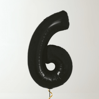 Black Foil Number Balloons (34” Helium-Filled) 6 The Party Hut | Balloons, Fancy Dress & Party Supplies Cheltenham