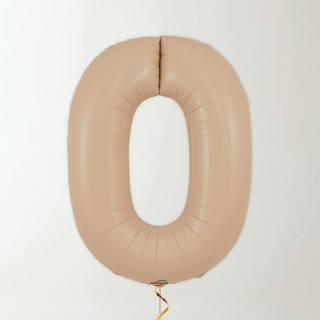 Nude Foil Number Balloons (34” Helium-Filled) 0 The Party Hut | Balloons, Fancy Dress & Party Supplies Cheltenham