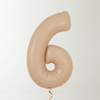 Nude Foil Number Balloons (34” Helium-Filled) 6 The Party Hut | Balloons, Fancy Dress & Party Supplies Cheltenham