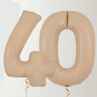 Nude Foil Number Balloons (34” Helium-Filled) 40 The Party Hut | Balloons, Fancy Dress & Party Supplies Cheltenham