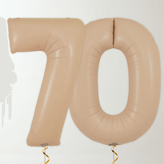 Nude Foil Number Balloons (34” Helium-Filled) 70 The Party Hut | Balloons, Fancy Dress & Party Supplies Cheltenham