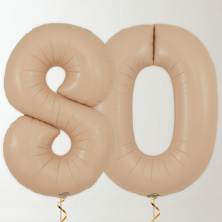 Nude Foil Number Balloons (34” Helium-Filled) 80 The Party Hut | Balloons, Fancy Dress & Party Supplies Cheltenham