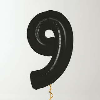 Black Foil Number Balloons (34” Helium-Filled) 9 The Party Hut | Balloons, Fancy Dress & Party Supplies Cheltenham