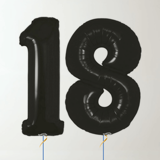 Black Foil Number Balloons (34” Helium-Filled) 18 The Party Hut | Balloons, Fancy Dress & Party Supplies Cheltenham