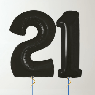 Black Foil Number Balloons (34” Helium-Filled) 21 The Party Hut | Balloons, Fancy Dress & Party Supplies Cheltenham