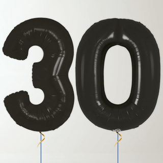 Black Foil Number Balloons (34” Helium-Filled) 30 The Party Hut | Balloons, Fancy Dress & Party Supplies Cheltenham