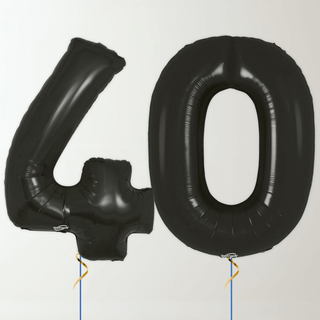 Black Foil Number Balloons (34” Helium-Filled) 40 The Party Hut | Balloons, Fancy Dress & Party Supplies Cheltenham