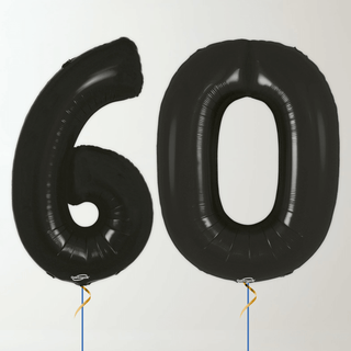 Black Foil Number Balloons (34” Helium-Filled) 60 The Party Hut | Balloons, Fancy Dress & Party Supplies Cheltenham