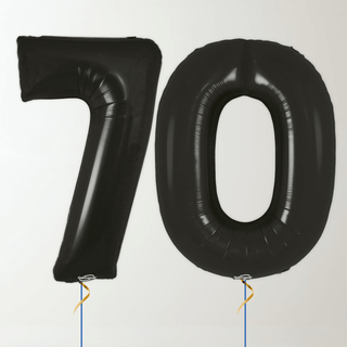 Black Foil Number Balloons (34” Helium-Filled) 70 The Party Hut | Balloons, Fancy Dress & Party Supplies Cheltenham