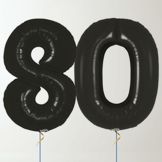 Black Foil Number Balloons (34” Helium-Filled) 80 The Party Hut | Balloons, Fancy Dress & Party Supplies Cheltenham