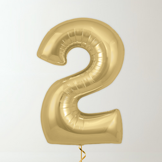 Silk Gold Foil Number Balloons (34” Helium-Filled) 2 The Party Hut | Balloons, Fancy Dress & Party Supplies Cheltenham