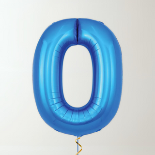 Sapphire Blue Foil Number Balloons (34” Helium-Filled) 0 The Party Hut | Balloons, Fancy Dress & Party Supplies Cheltenham