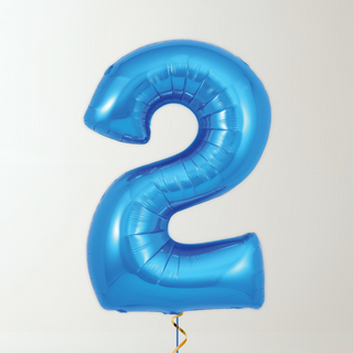 Sapphire Blue Foil Number Balloons (34” Helium-Filled) 2 The Party Hut | Balloons, Fancy Dress & Party Supplies Cheltenham