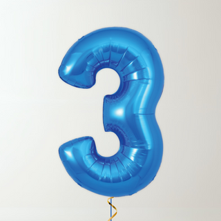 Sapphire Blue Foil Number Balloons (34” Helium-Filled) 3 The Party Hut | Balloons, Fancy Dress & Party Supplies Cheltenham