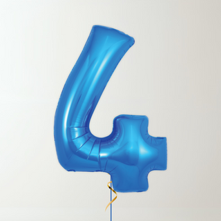 Sapphire Blue Foil Number Balloons (34” Helium-Filled) 4 The Party Hut | Balloons, Fancy Dress & Party Supplies Cheltenham