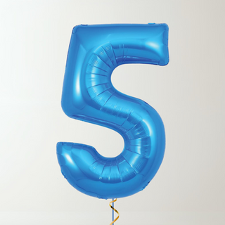 Sapphire Blue Foil Number Balloons (34” Helium-Filled) 5 The Party Hut | Balloons, Fancy Dress & Party Supplies Cheltenham