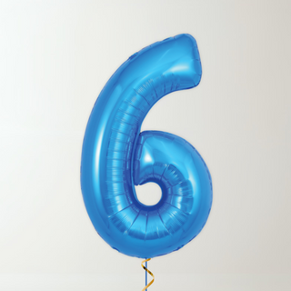Sapphire Blue Foil Number Balloons (34” Helium-Filled) 6 The Party Hut | Balloons, Fancy Dress & Party Supplies Cheltenham
