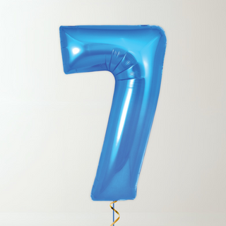Sapphire Blue Foil Number Balloons (34” Helium-Filled) 7 The Party Hut | Balloons, Fancy Dress & Party Supplies Cheltenham