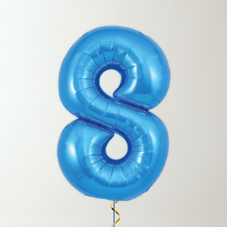 Sapphire Blue Foil Number Balloons (34” Helium-Filled) 8 The Party Hut | Balloons, Fancy Dress & Party Supplies Cheltenham