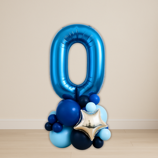 Sapphire Blue Number Balloon Stacks | 1.5m to 2m – Party Display