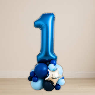 Sapphire Blue Number Balloon Stacks | 1.5m to 2m – Party Display