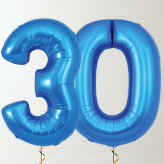Sapphire Blue Foil Number Balloons (34” Helium-Filled) 30 The Party Hut | Balloons, Fancy Dress & Party Supplies Cheltenham