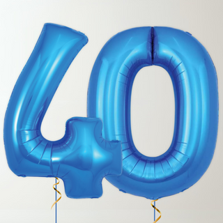 Sapphire Blue Foil Number Balloons (34” Helium-Filled) 40 The Party Hut | Balloons, Fancy Dress & Party Supplies Cheltenham