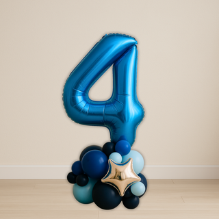 Sapphire Blue Number Balloon Stacks | 1.5m to 2m – Party Display