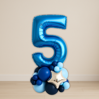 Sapphire Blue Number Balloon Stacks | 1.5m to 2m – Party Display