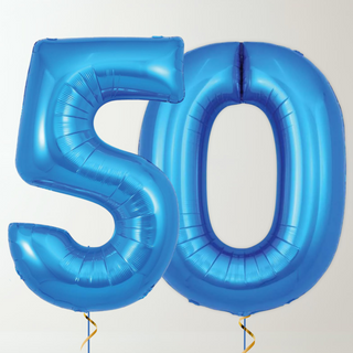 Sapphire Blue Foil Number Balloons (34” Helium-Filled) 50 The Party Hut | Balloons, Fancy Dress & Party Supplies Cheltenham