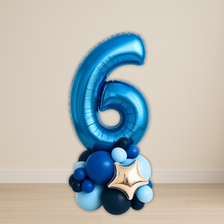 Sapphire Blue Number Balloon Stacks | 1.5m to 2m – Party Display