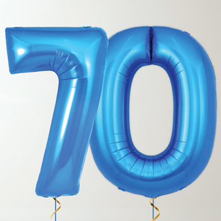 Sapphire Blue Foil Number Balloons (34” Helium-Filled) 70 The Party Hut | Balloons, Fancy Dress & Party Supplies Cheltenham