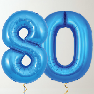 Sapphire Blue Foil Number Balloons (34” Helium-Filled) 80 The Party Hut | Balloons, Fancy Dress & Party Supplies Cheltenham