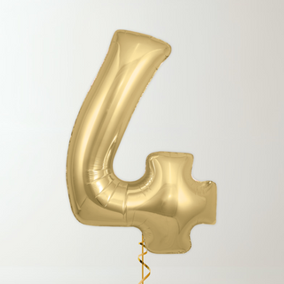 Silk Gold Foil Number Balloons (34” Helium-Filled) 4 The Party Hut | Balloons, Fancy Dress & Party Supplies Cheltenham