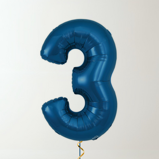 Navy Blue Foil Number Balloons (34” Helium-Filled) 3 The Party Hut | Balloons, Fancy Dress & Party Supplies Cheltenham