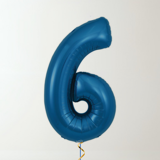 Navy Blue Foil Number Balloons (34” Helium-Filled) 6 The Party Hut | Balloons, Fancy Dress & Party Supplies Cheltenham