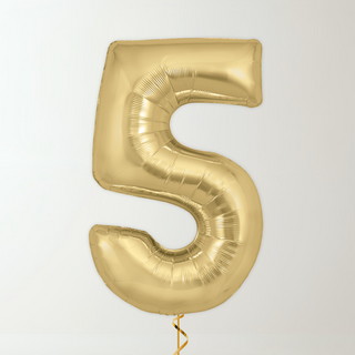 Silk Gold Foil Number Balloons (34” Helium-Filled) 5 The Party Hut | Balloons, Fancy Dress & Party Supplies Cheltenham